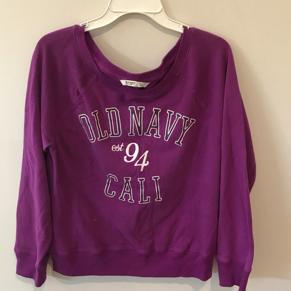 Old Navy Women's Purple Crew Neck Sweater